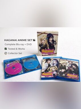Haganai: I Don’t Have Many Friends Blu-ray + DVD Complete Set (Tested Working)
